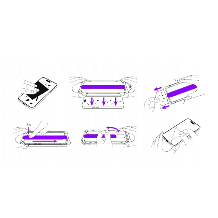 SZKŁO HARTOWANE + APLIKATOR - IPHONE 14/13/13 PRO